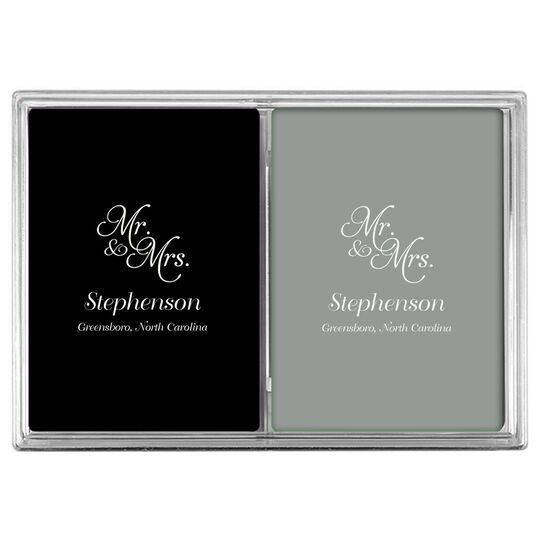 Elegant Mr. & Mrs. Double Deck Playing Cards
